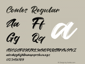 Contes Version 1.000 Font Sample