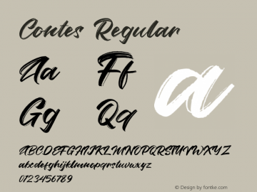 Contes Version 1.000 Font Sample