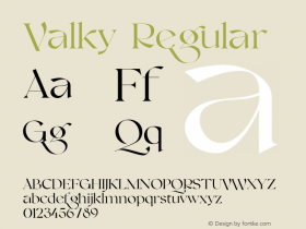 Valky Version 1.002;Fontself Maker 3.5.2图片样张