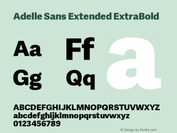 AdelleSansEXT-Extrabold Version 2.000 | wf-rip DC20190630 Font Sample