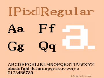 IPix Version 001.000 Font Sample