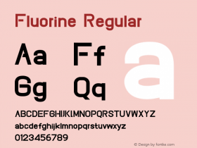 Fluorine Version 1.00;October 24, 2020;FontCreator 11.5.0.2430 64-bit图片样张