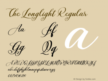 The Longlight Version 1.00;October 16, 2020;FontCreator 12.0.0.2567 64-bit图片样张