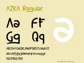 AZKA Version 1.00;February 25, 2019;FontCreator 11.5.0.2427 64-bit图片样张