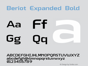 BeriotExpanded-Bold Version 1.000;hotconv 1.0.109;makeotfexe 2.5.65596图片样张