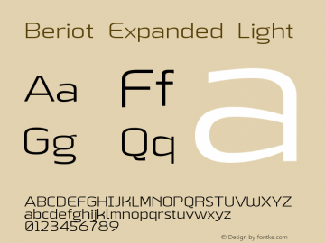 BeriotExpanded-Light Version 1.000;hotconv 1.0.109;makeotfexe 2.5.65596 Font Sample