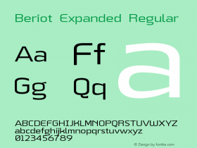 BeriotExpanded-Regular Version 1.000;hotconv 1.0.109;makeotfexe 2.5.65596 Font Sample