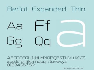 BeriotExpanded-Thin Version 1.000;hotconv 1.0.109;makeotfexe 2.5.65596图片样张