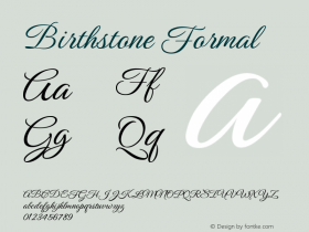 BirthstoneFormal Version 001.001 Font Sample