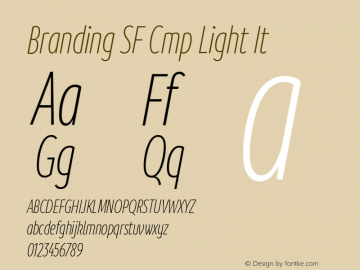 Branding SF Cmp Light It Version 1.000;hotconv 1.0.109;makeotfexe 2.5.65596 Font Sample