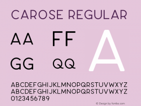 CAROSE Version 1.002;Fontself Maker 3.1.1 Font Sample