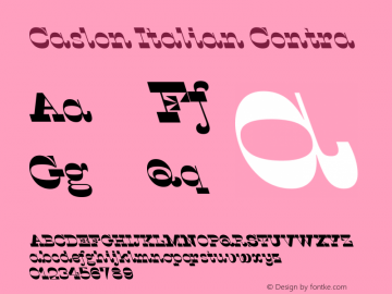CaslonItalian-Contra Version 1.001 2019 Font Sample