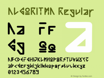 ALGORITMA Version 1.00;February 28, 2019;FontCreator 11.5.0.2427 64-bit Font Sample