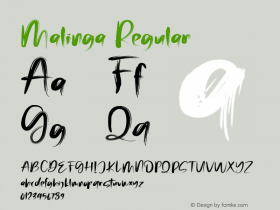 Malinga Version 1.000 Font Sample