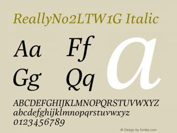ReallyNo2LTW1G-Italic Version 2.00图片样张