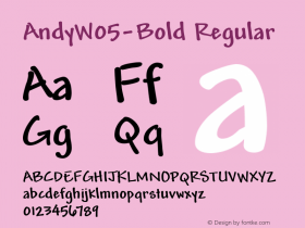 Andy W05 Bold Version 1.00 Font Sample