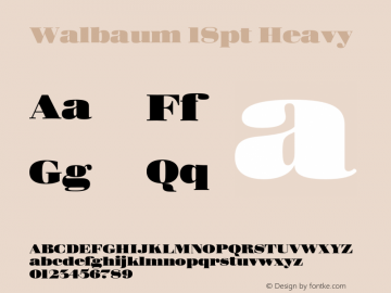 Walbaum18pt-Heavy Version 1.00 Font Sample