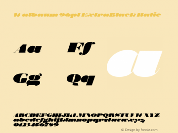 Walbaum96pt-ExtraBlackItalic Version 1.01图片样张