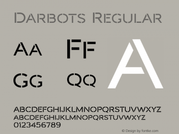 Darbots Regular Version 1.002;Fontself Maker 3.5.0 Font Sample