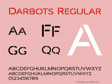 Darbots Regular Version 1.002;Fontself Maker 3.5.0 Font Sample