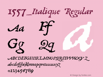 1557_Italique W05 Regular Version 1.10 Font Sample