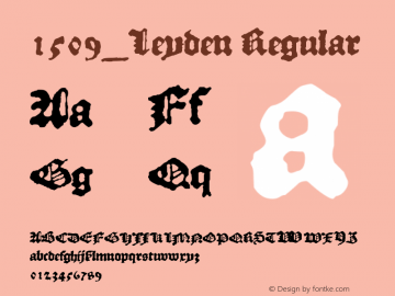 1509_Leyden W05 Normal Version 1.10 Font Sample