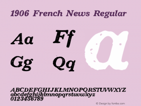 1906 French News W05 BoldItalic Version 1.00图片样张