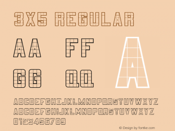 3x5 W05 Outline Version 4.10 Font Sample