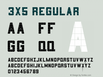 3x5 W05 Regular Version 4.10 Font Sample