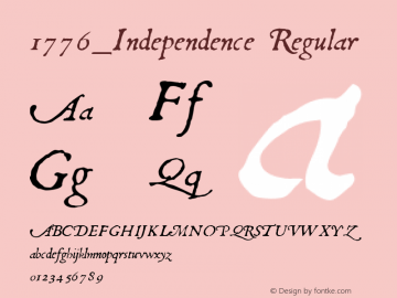 1776_Independence W05 Italic Version 1.10图片样张