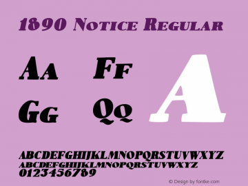 1890 Notice W05 Italic Version 1.00图片样张