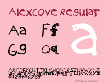 Alexcove W05 Regular Version 1.00 Font Sample
