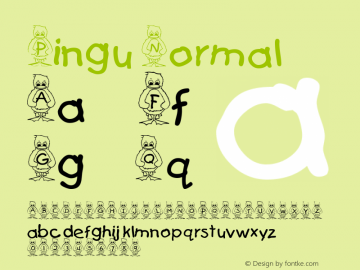 Pingu Normal 001.000 Font Sample