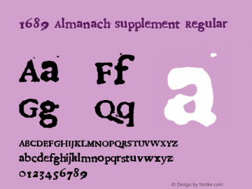 1689 Almanach SupplementW05Norm Version 1.00 Font Sample