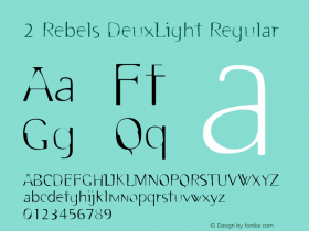 2 Rebels DeuxLight W05 Regular Version 4.10 Font Sample