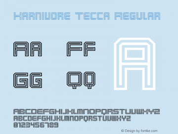 Karnivore Tecca Regular 1 Font Sample