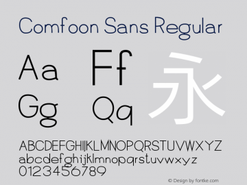Comfoon Sans Version 001.000 Font Sample