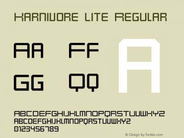 Karnivore Lite Regular 1 Font Sample