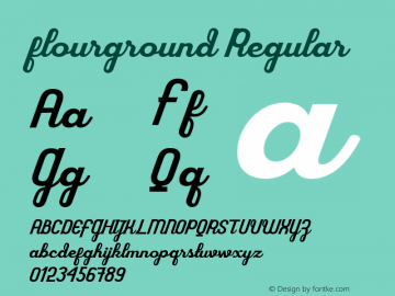 flourground Version 1.000 Font Sample