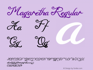 Magaretha Version 1.000 Font Sample