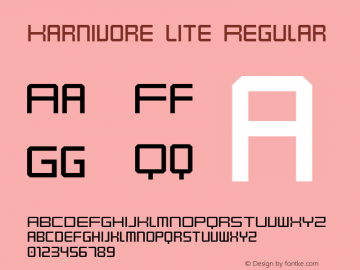 Karnivore Lite Regular 1 Font Sample