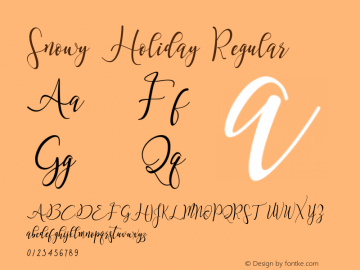 Snowy Holiday Version 1.00;October 31, 2020;FontCreator 11.5.0.2430 64-bit图片样张