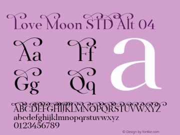 Love Moon STD Alt 04 Version 1 Font Sample