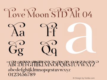 LoveMoonSTD-Alt04 Version 1 Font Sample