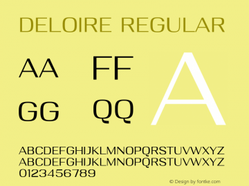 Deloire Version 1.00;October 1, 2020;FontCreator 13.0.0.2683 64-bit Font Sample