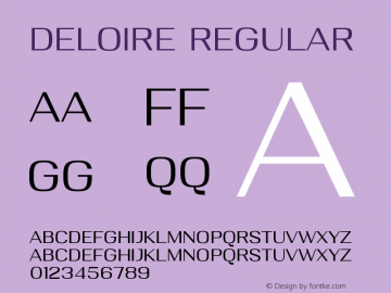 Deloire Version 1.00;October 1, 2020;FontCreator 13.0.0.2683 64-bit Font Sample