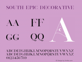 South Epic Decorative Version 1.006;Fontself Maker 3.5.1图片样张