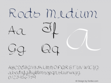 Rods Medium Version 001.000 Font Sample