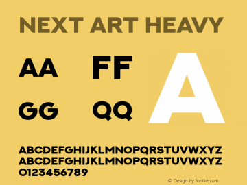 NEXTART-Heavy Version 4.000 Font Sample
