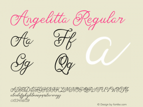 Angelitta Version 1.00;August 11, 2020;FontCreator 13.0.0.2678 64-bit Font Sample